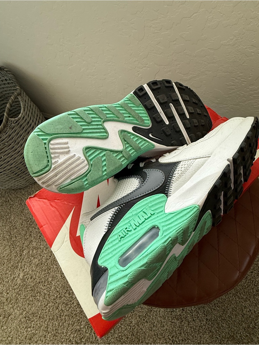Air Max Excee — White, Black & Mint